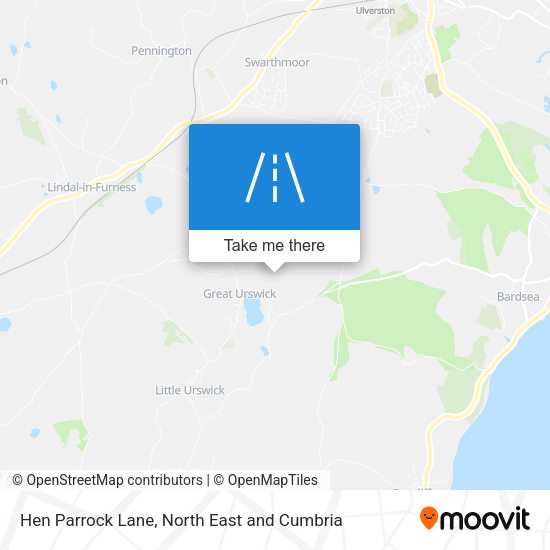 Hen Parrock Lane map
