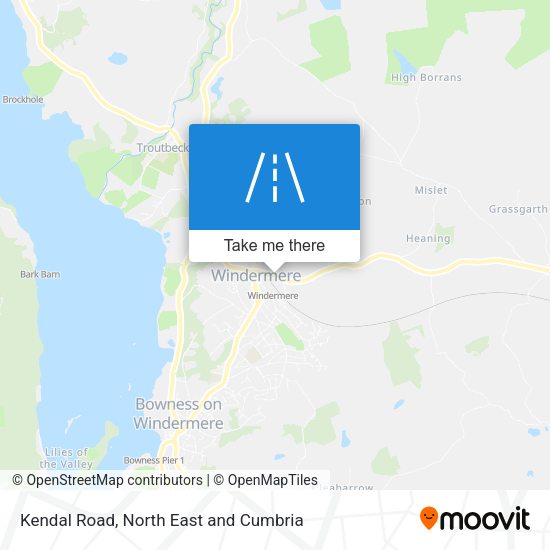 Kendal Road map