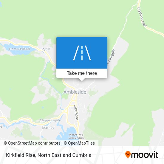 Kirkfield Rise map