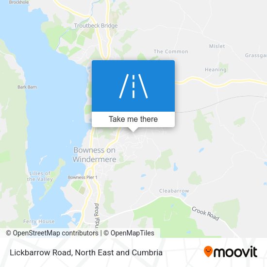 Lickbarrow Road map