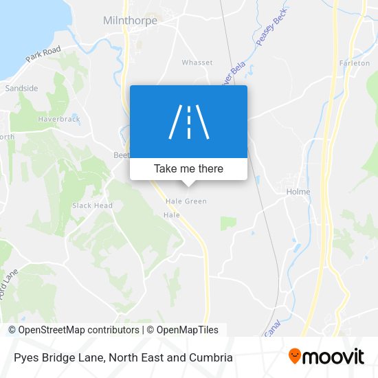Pyes Bridge Lane map