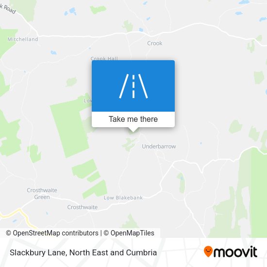Slackbury Lane map