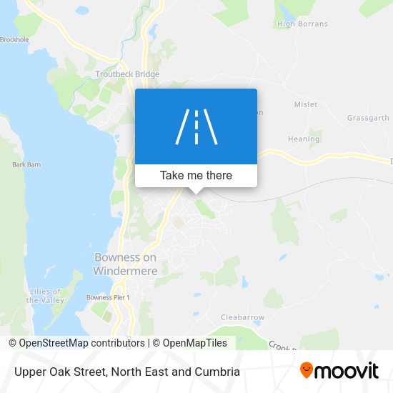 Upper Oak Street map