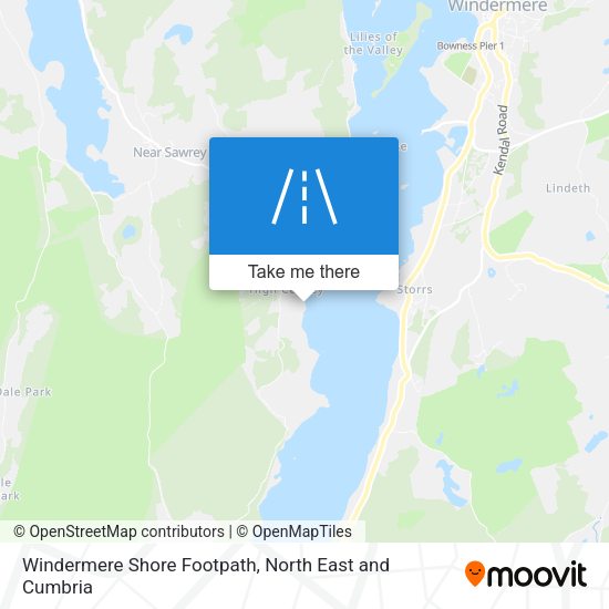 Windermere Shore Footpath map
