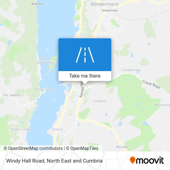 Windy Hall Road map