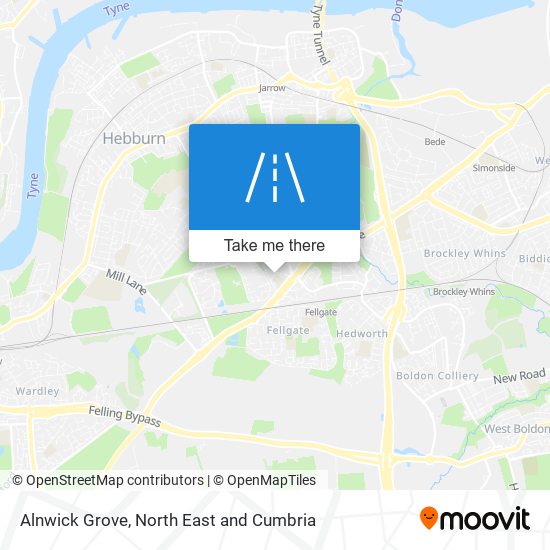 Alnwick Grove map