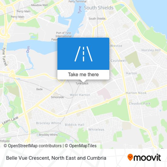 Belle Vue Crescent map