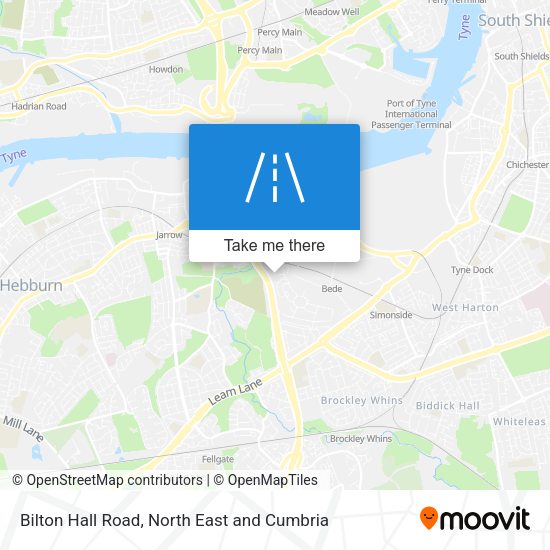 Bilton Hall Road map