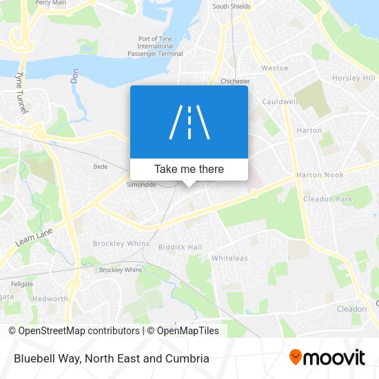 Bluebell Way map