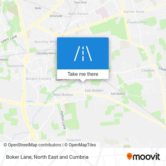 Boker Lane map