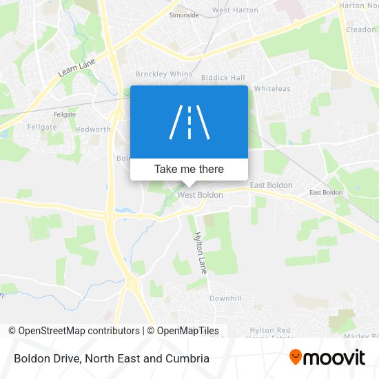 Boldon Drive map