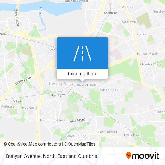 Bunyan Avenue map