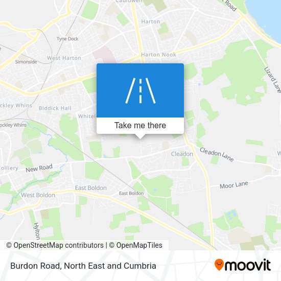 Burdon Road map