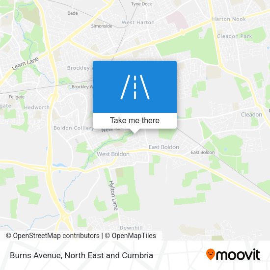 Burns Avenue map