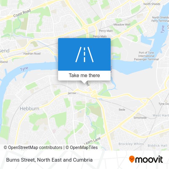 Burns Street map