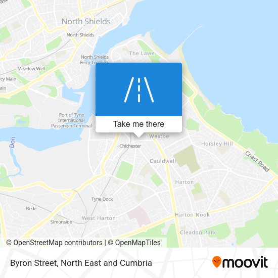 Byron Street map