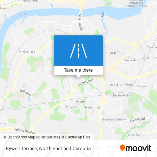 Bywell Terrace map