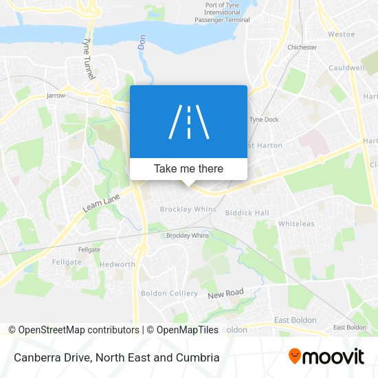 Canberra Drive map