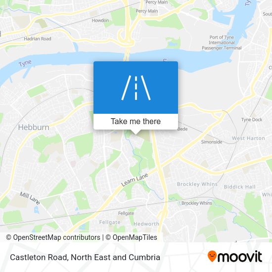 Castleton Road map