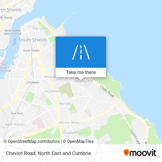 Cheviot Road map