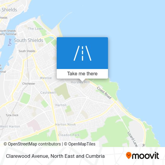 Clarewood Avenue map