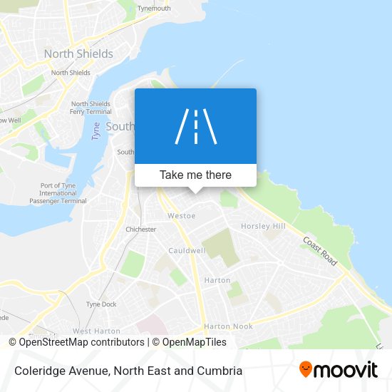 Coleridge Avenue map