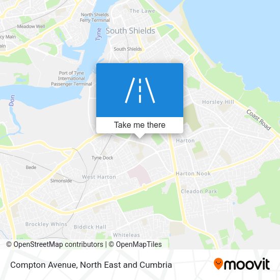 Compton Avenue map