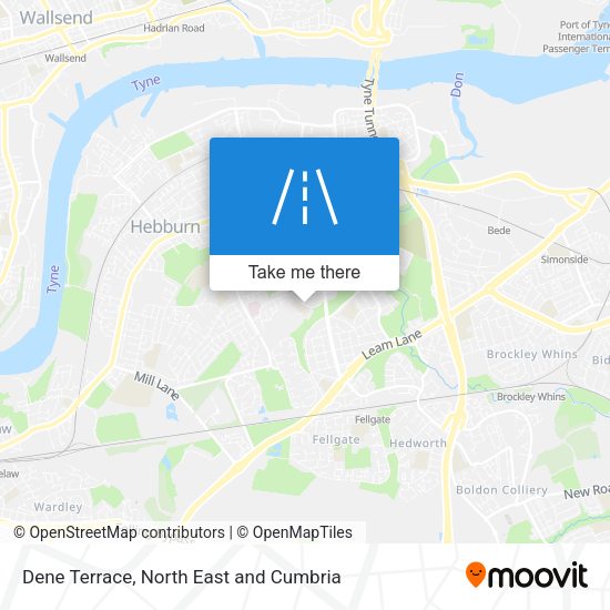 Dene Terrace map