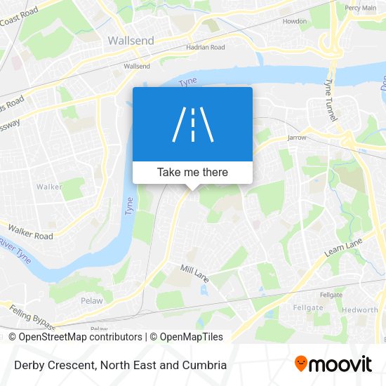 Derby Crescent map