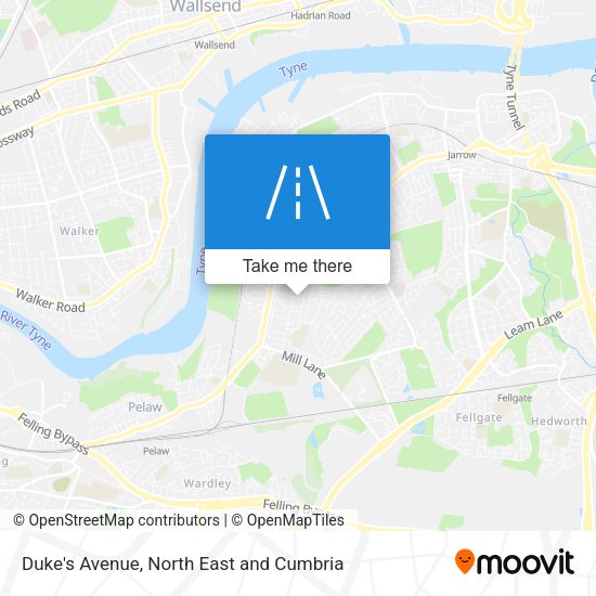 Duke's Avenue map
