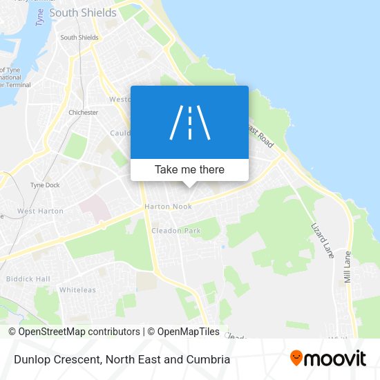 Dunlop Crescent map