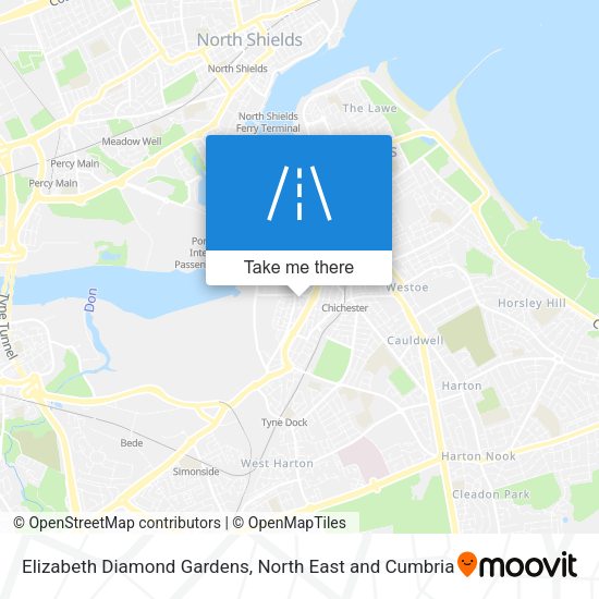 Elizabeth Diamond Gardens map