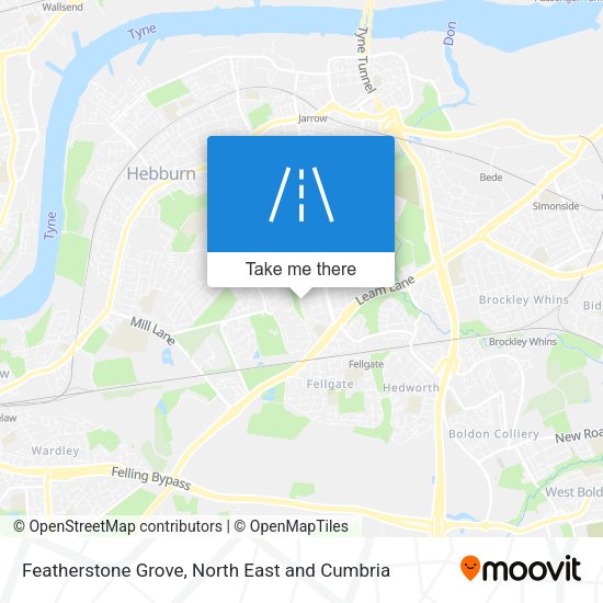 Featherstone Grove map