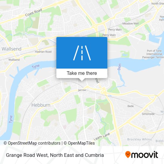 Grange Road West map