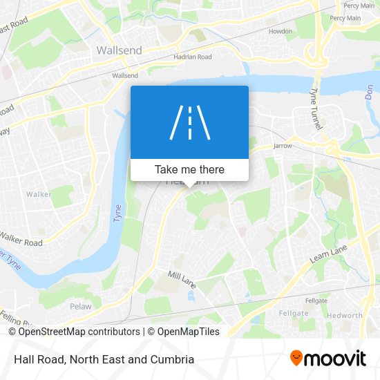 Hall Road map