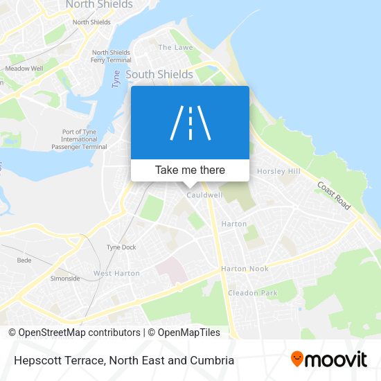 Hepscott Terrace map