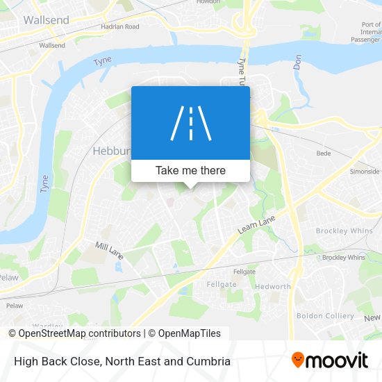 High Back Close map