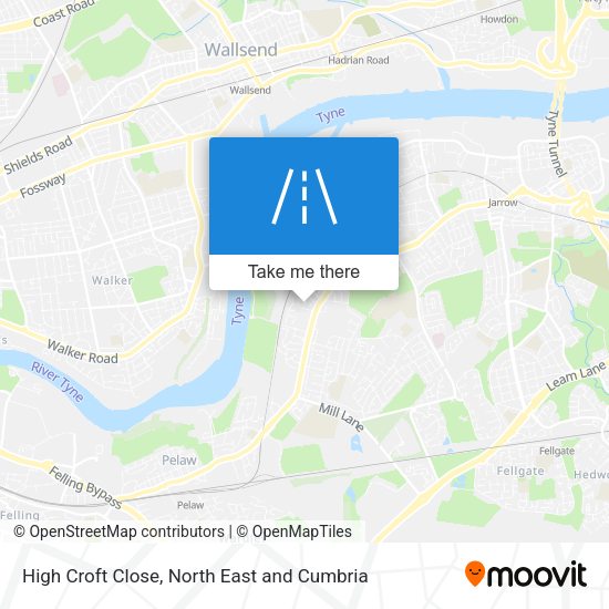 High Croft Close map