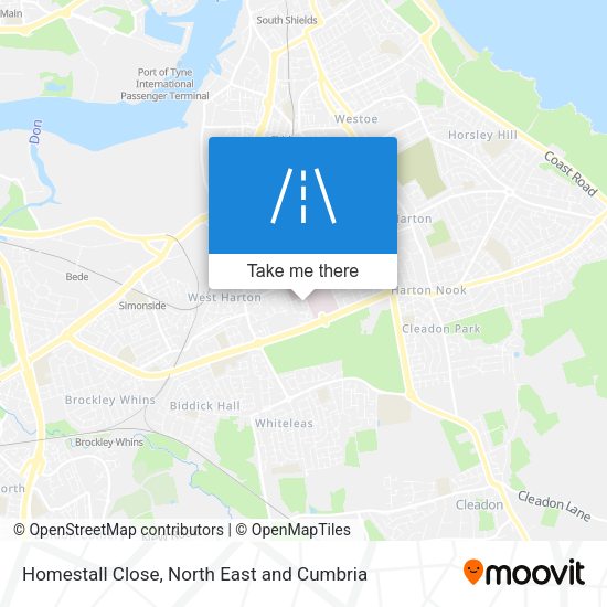 Homestall Close map