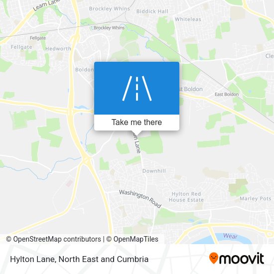 Hylton Lane map
