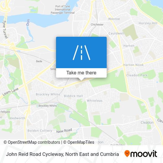 John Reid Road Cycleway map