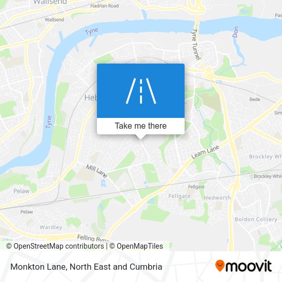 Monkton Lane map