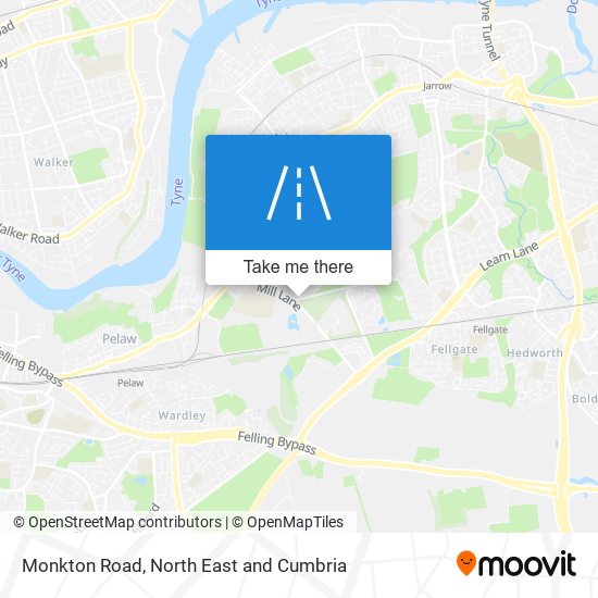 Monkton Road map