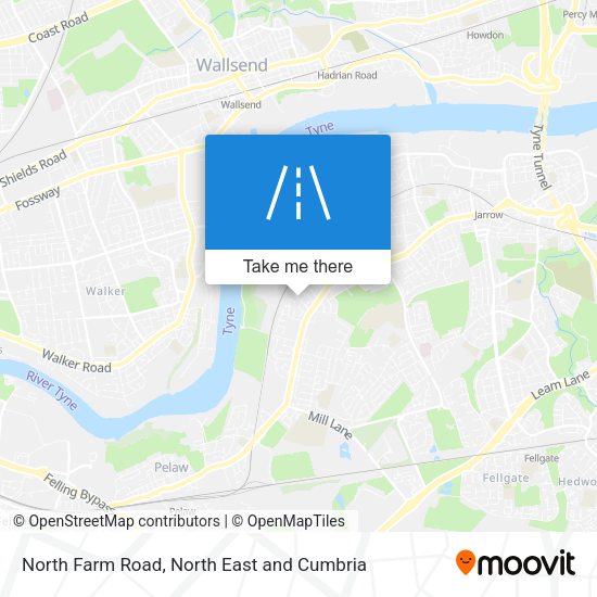 North Farm Road map