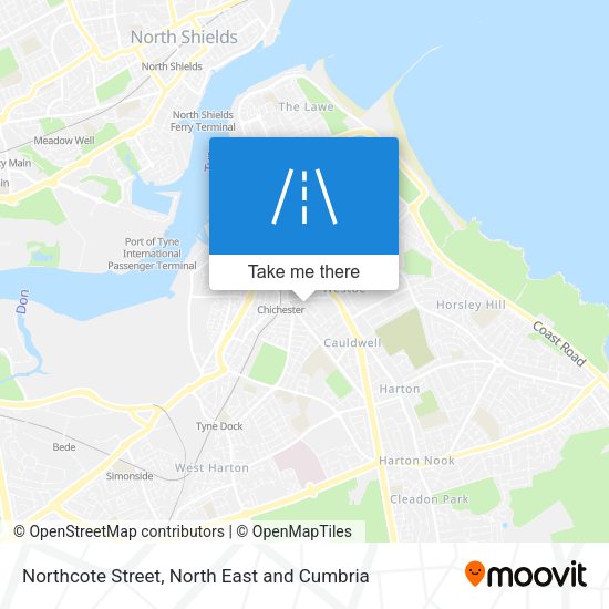 Northcote Street map