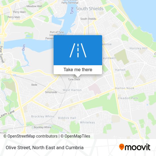 Olive Street map
