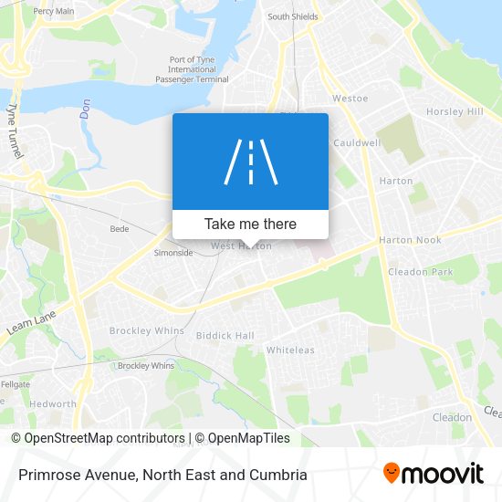 Primrose Avenue map