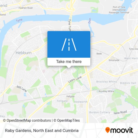 Raby Gardens map