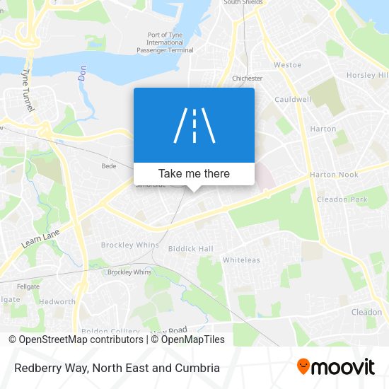 Redberry Way map