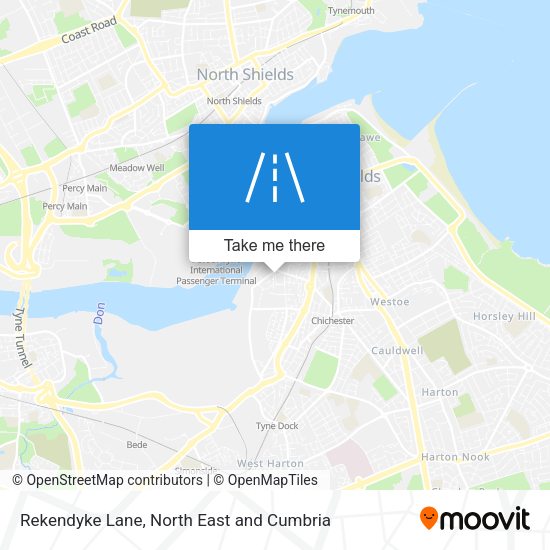 Rekendyke Lane map